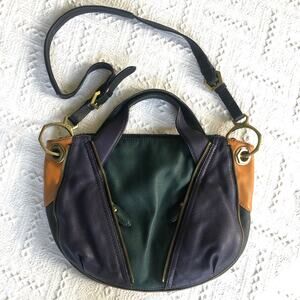 orYANY Color Block Leather Satchel Crossbody Bag Shoulder Purse Y2K Boho Luxury